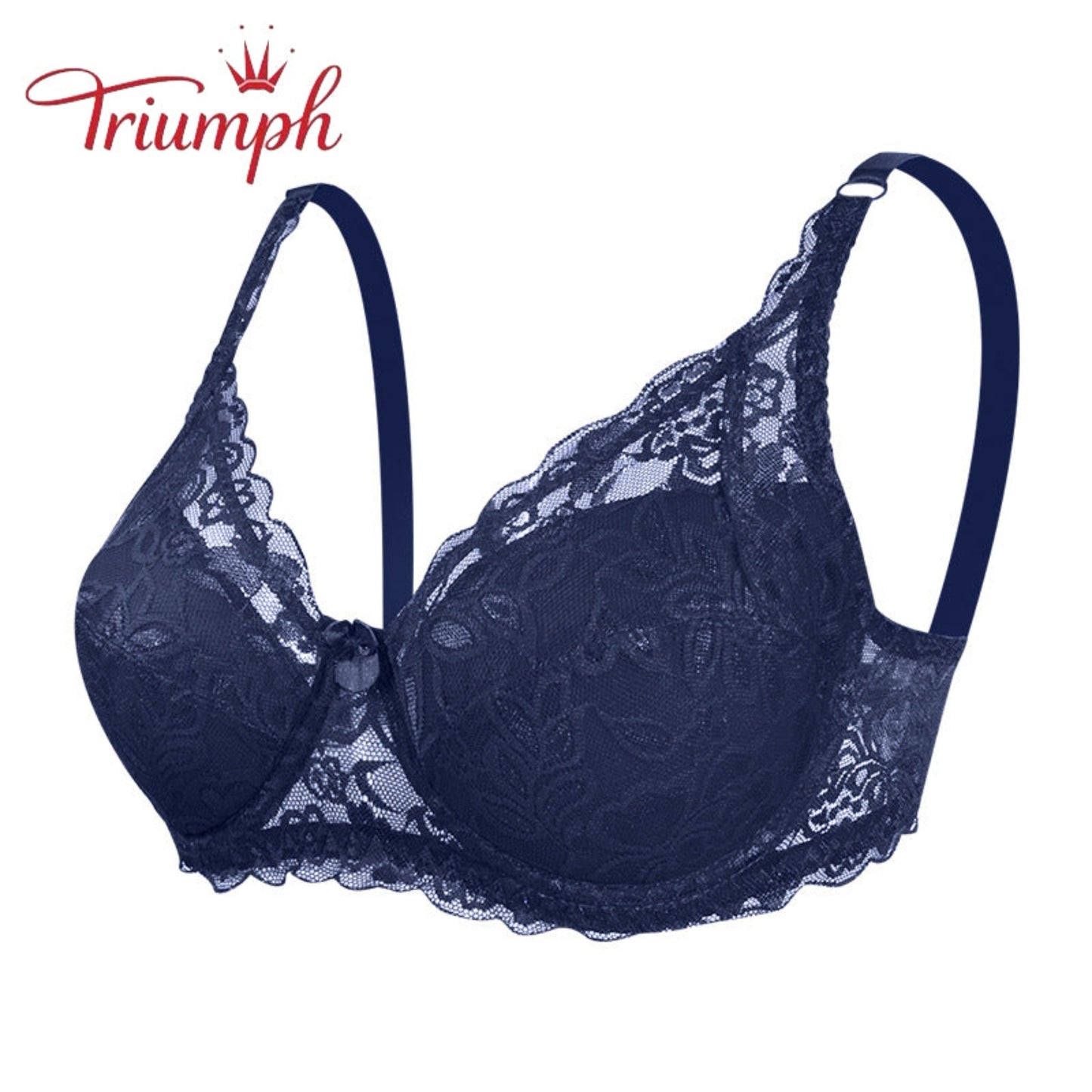 Triumph - Zestaw 3 biustonoszy, Bezpłatna Wysyłka, Nowy Seksowny Koronkowy Biustonosz Push Up w dużych Rozmiarach