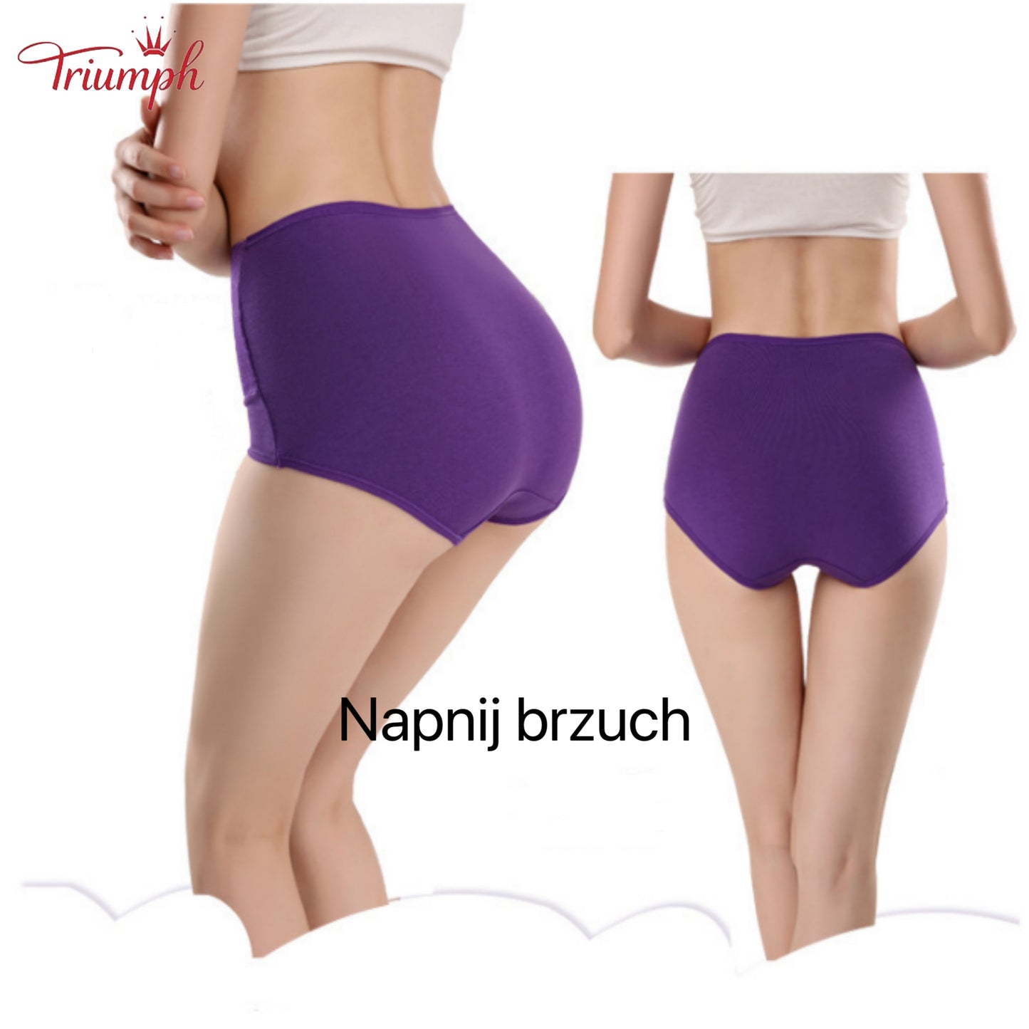 Triumph - Darmowa Wysyłka,4-Pak Wygodnych Majtek,Powierzchnia z Motywem Koronki,Dwuwarstwowy Bawełniany Krok