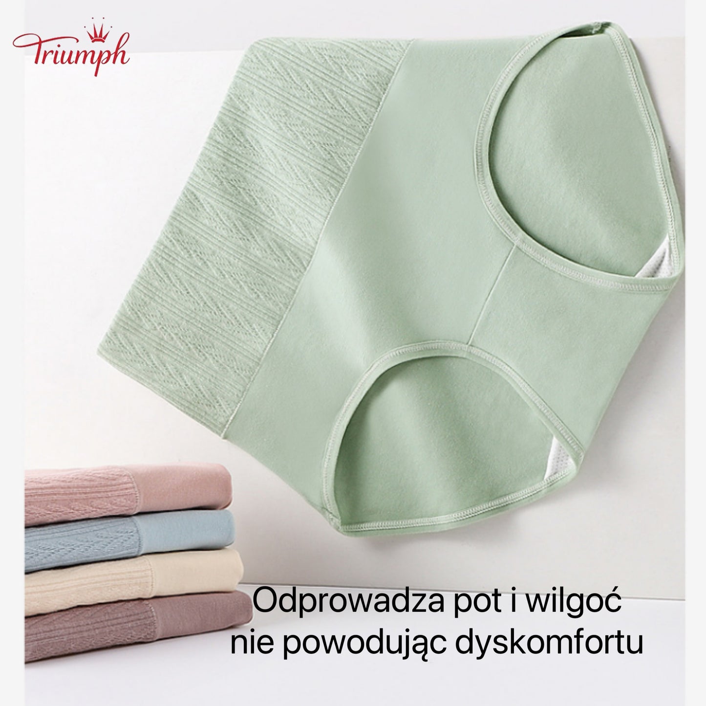 Triumph - 4 Sztuki Bawełnianych Majtek, Modelujących Brzuch, Podnoszących Pośladki, Darmowa dostawa