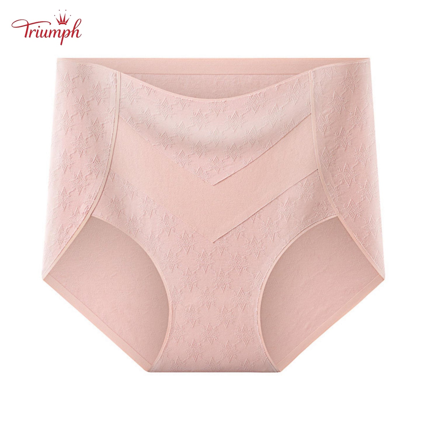 Triumph - 4 Pary Wysokiej Jakości Bawełnianych Majtek z Wysokim Stanem i Uroczym Nadrukiem w Gwiazdki, Bezpłatna Wysyłka