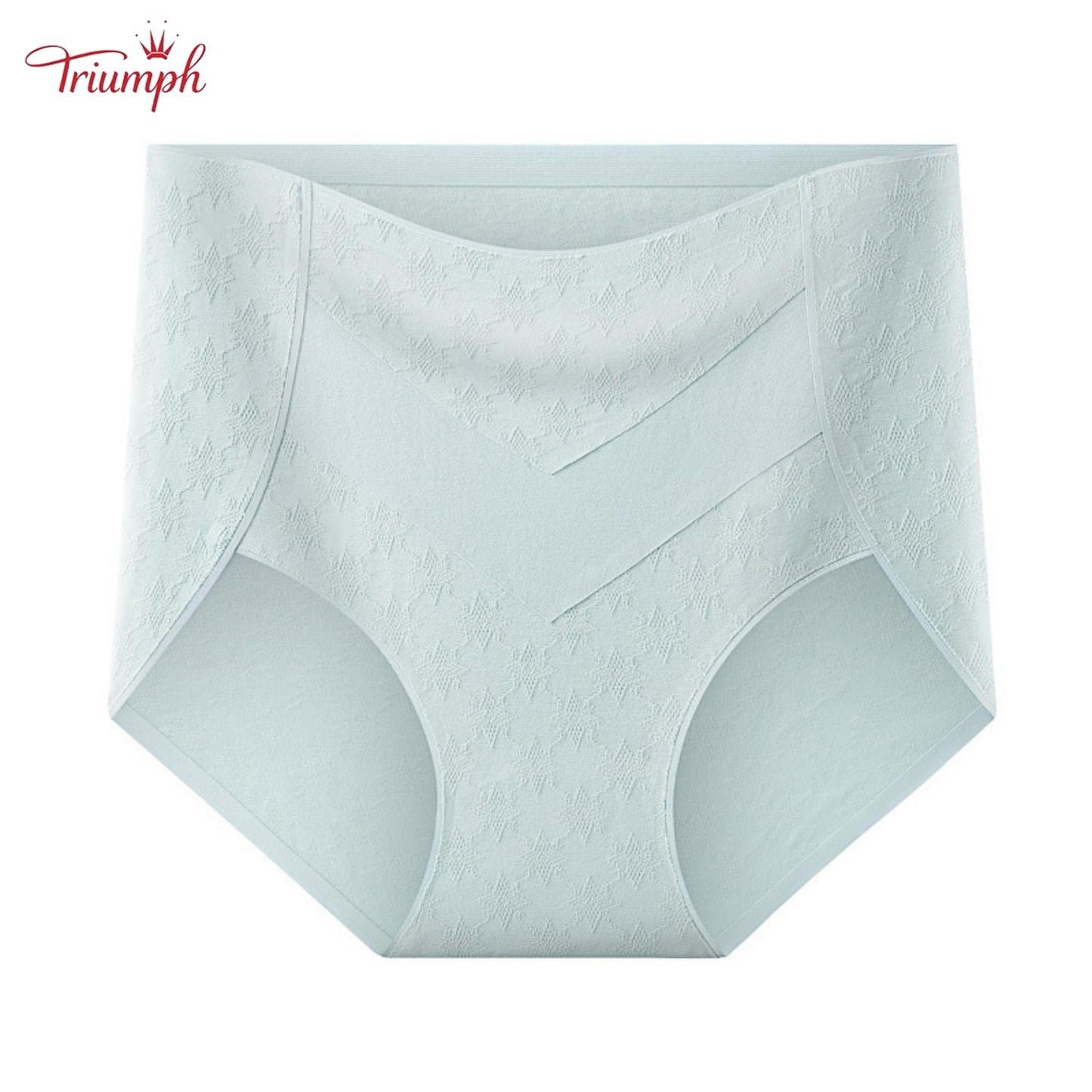 Triumph - 4 Pary Wysokiej Jakości Bawełnianych Majtek z Wysokim Stanem i Uroczym Nadrukiem w Gwiazdki, Bezpłatna Wysyłka