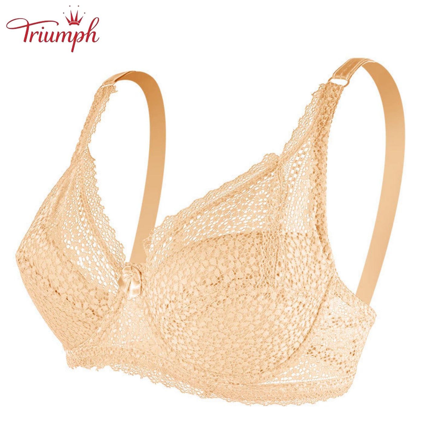 Triumph - 3-Pak Seksownych Koronkowych Biustonoszy Push-Up,Cienki,Wygodny,Oddychający