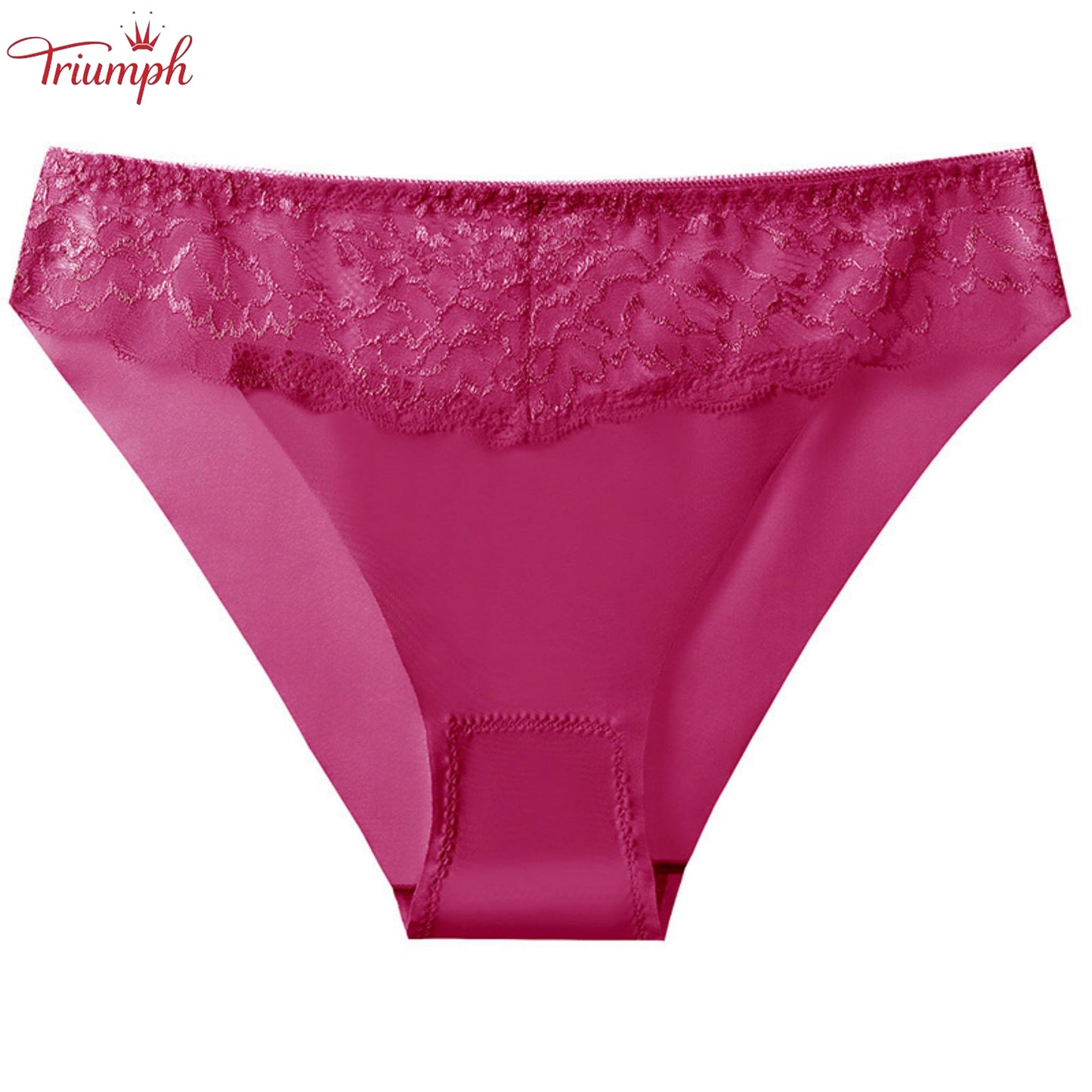Triumph - Darmowa Wysyłka,Koronkowe Figi w Zestawie 4 Sztuki,Jedwab i Bawełna,4 Kolory,40-85 kg i Więcej