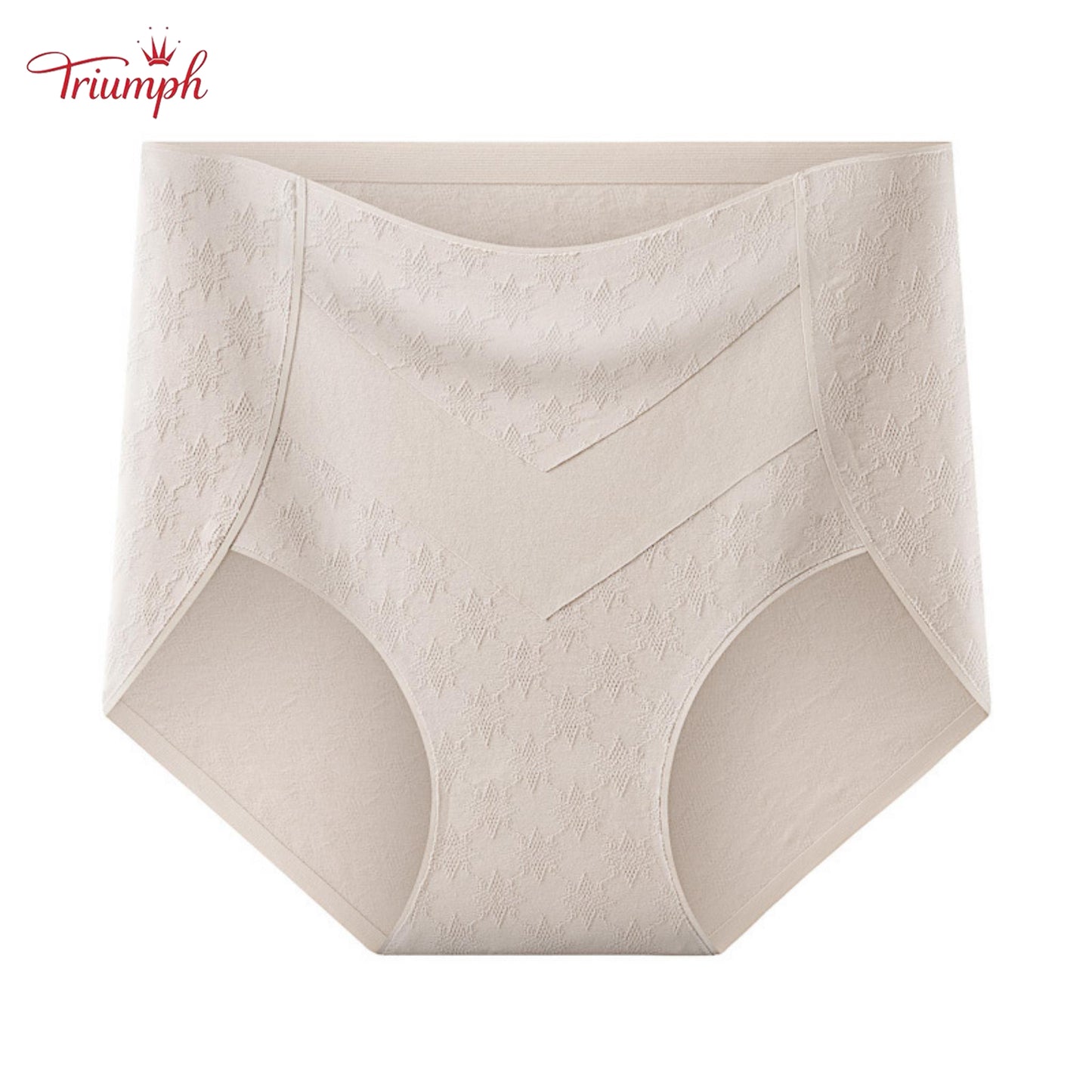 Triumph - 4 Pary Wysokiej Jakości Bawełnianych Majtek z Wysokim Stanem i Uroczym Nadrukiem w Gwiazdki, Bezpłatna Wysyłka
