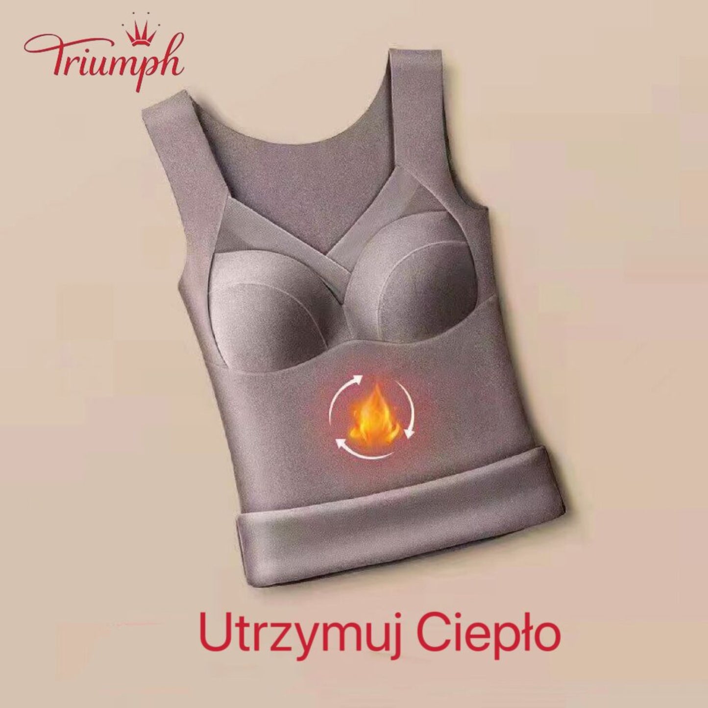 Triumph 3-pak Bielizny Termoaktywnej, Dodatkowo Aksamitnej, Utrzymuj Ciepło, Super Rozciągliwej, Z Wkładką na Klatkę Piersiową