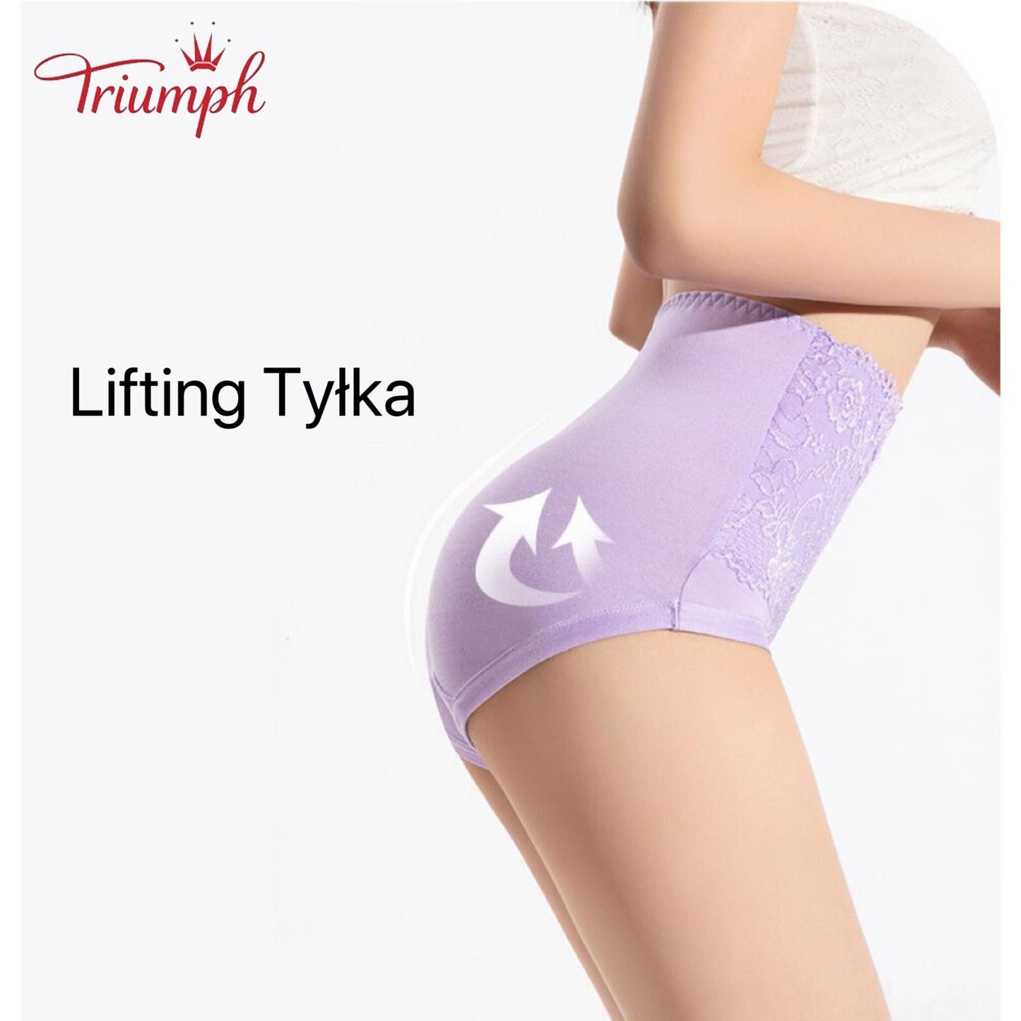 Triumph - Majtki Koronkowe 4 sztuki, Bezpłatna Wysyłka, Napinanie Brzucha, Unoszenie Pośladków, Wysoka Elastyczność