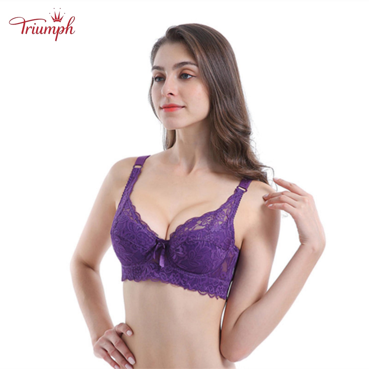 Triumph - Darmowa Wysyłka，3-Pak Koronkowego Biustonosza Push-Up，Lekkie i Oddychające