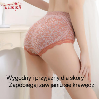 Triumph - Darmowa Wysyłka，4 Pary Wygodnych, Oddychających fig z Wysokim Stanem，Koronkowe Obramowanie