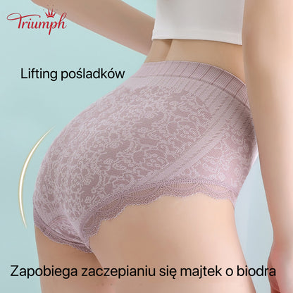 Triumph - Darmowa Wysyłka，4 Pary Wygodnych, Oddychających fig z Wysokim Stanem，Koronkowe Obramowanie