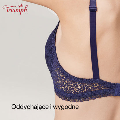 Triumph - 3-Pak Seksownych Koronkowych Biustonoszy Push-Up，Cienki，Wygodny，Oddychający