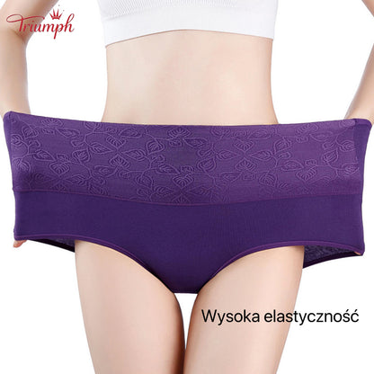 Triumph - Darmowa Wysyłka，4-Pak Wygodnych Majtek，Powierzchnia z Motywem Koronki，Dwuwarstwowy Bawełniany Krok