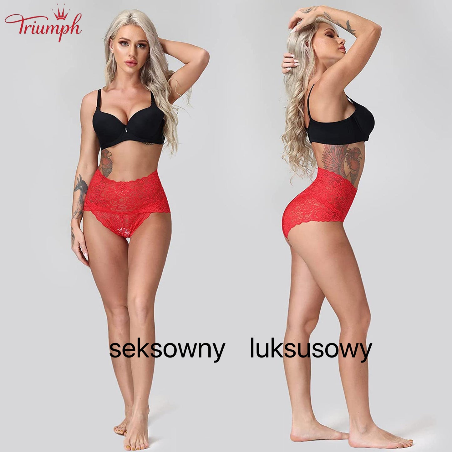 Triumph - Seksowne Koronkowe Majtki w Zestawie 4 Sztuki，Darmowa Wysyłka，Popularna Koronka，Luksusowy，Nadaje się do 40-110 kg