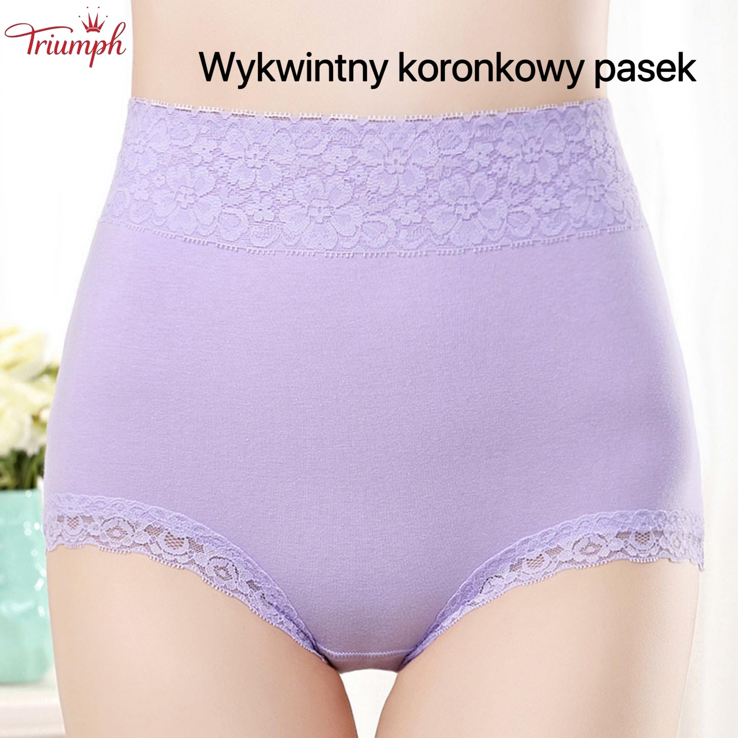 Triumph - Majtki Koronkowe w Zestawie 4 Sztuki，Darmowa Wysyłka，Nadaje Się do 40-90 KG