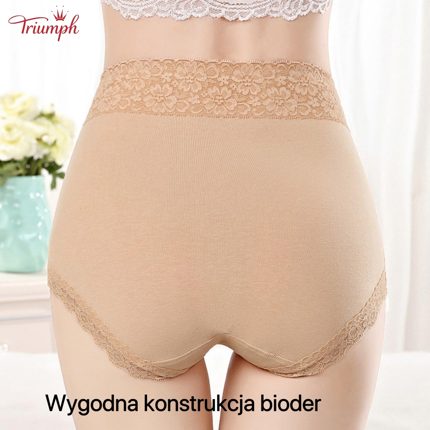 Triumph - Majtki Koronkowe w Zestawie 4 Sztuki，Darmowa Wysyłka，Nadaje Się do 40-90 KG