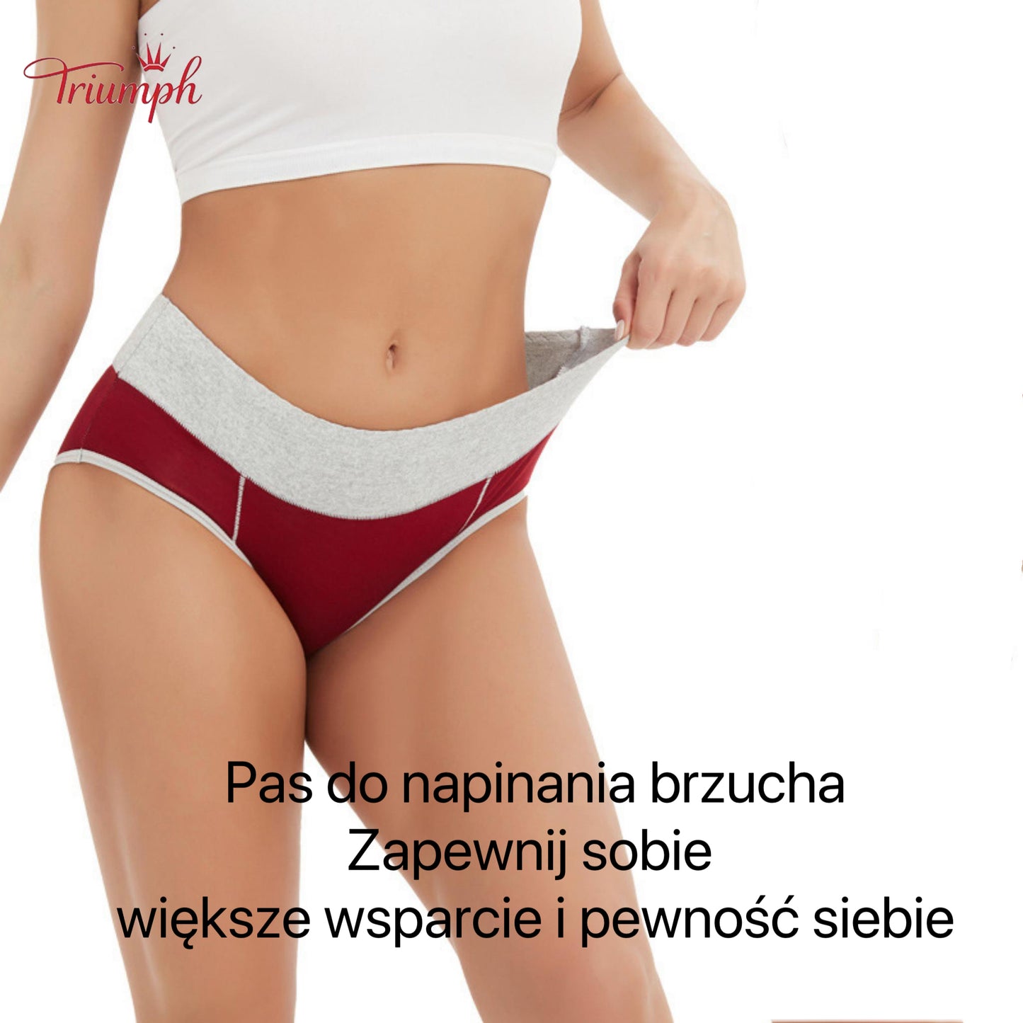 Triumph  4-Częściowy Komplet Bielizny Damskiej，Wysoki, Elastyczny Pas Bielizny，Odpowiedni dla 40-110 KG