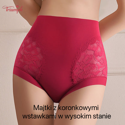 Triumph - Darmowa wysyłka. Zestaw 4 Sztuk. Wysokiej Jakości Koronkowe Majtki z Wysokim Stanem