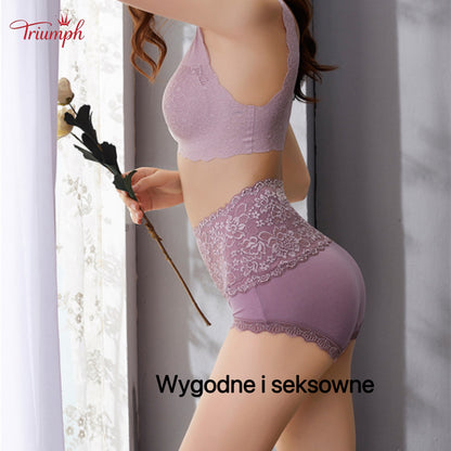 Triumph - Darmowa Wysyłka. 4 Sztuki Wysokiej Jakości Koronkowych Majtek. Wygodne i Miękkie