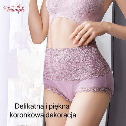 Triumph - Darmowa Wysyłka. 4 Sztuki Wysokiej Jakości Koronkowych Majtek. Wygodne i Miękkie