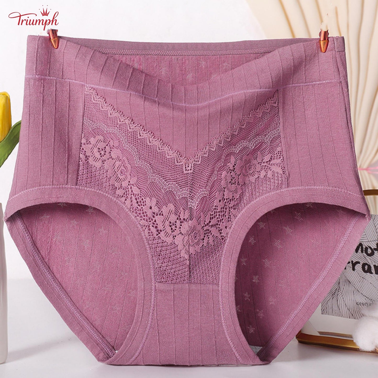Triumph - 4 Pary Bawełnianych Majtek, Darmowa Wysyłka, Majtki w Paski, Miękkie