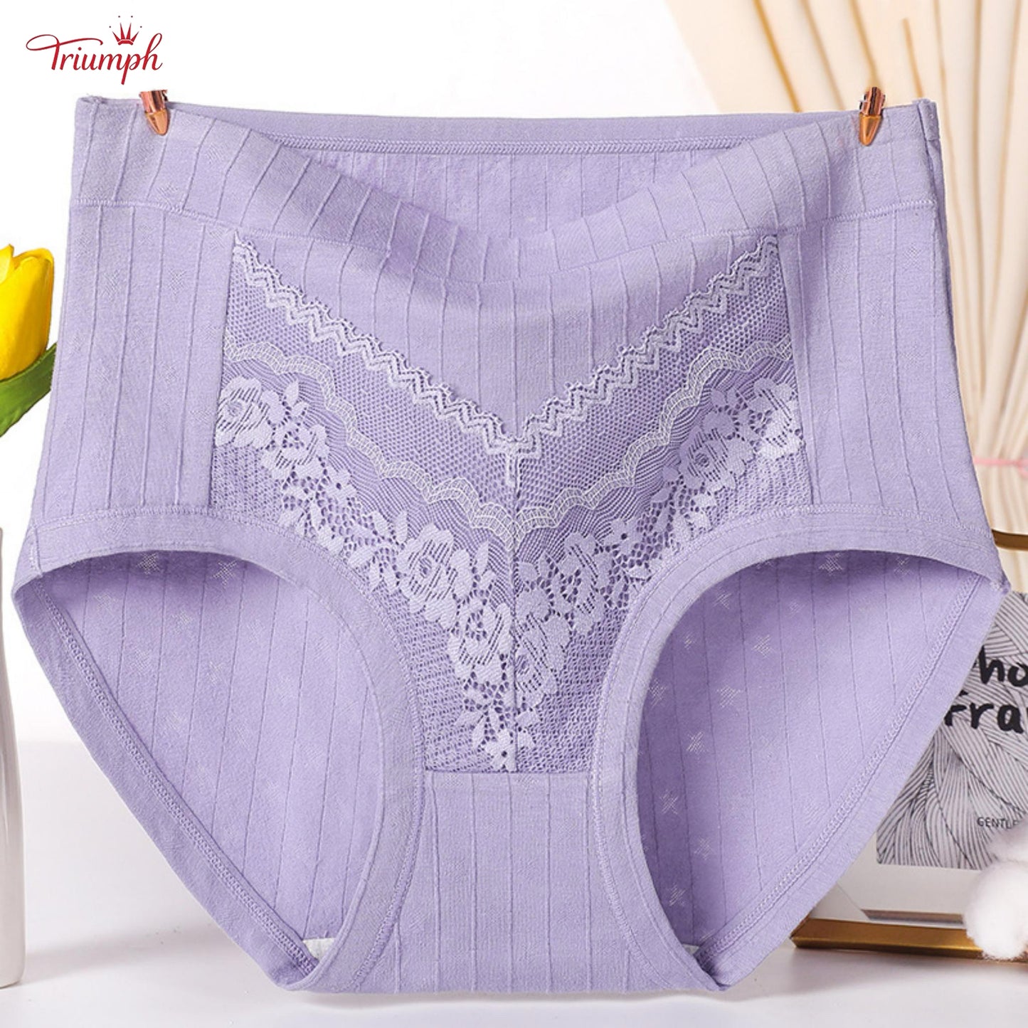 Triumph - 4 Pary Bawełnianych Majtek, Darmowa Wysyłka, Majtki w Paski, Miękkie