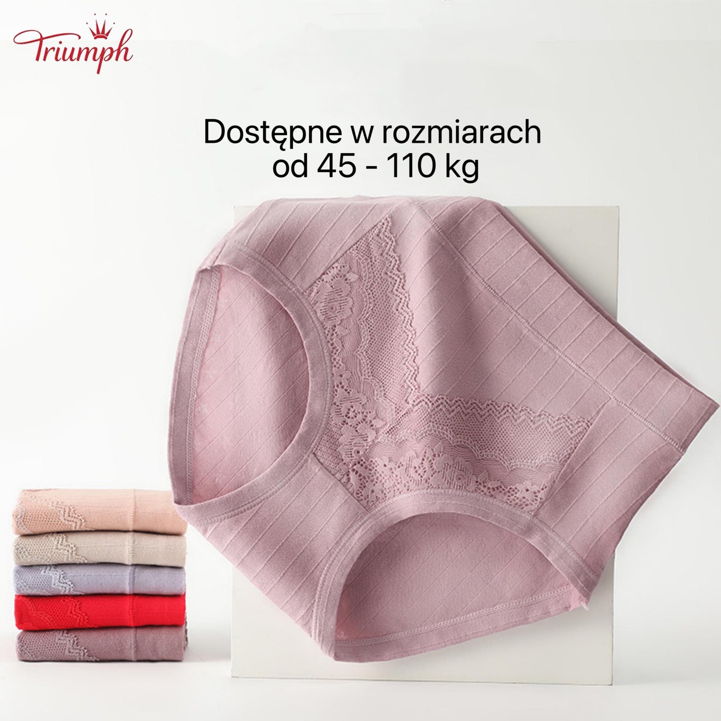 Triumph - 4 Pary Bawełnianych Majtek, Darmowa Wysyłka, Majtki w Paski, Miękkie