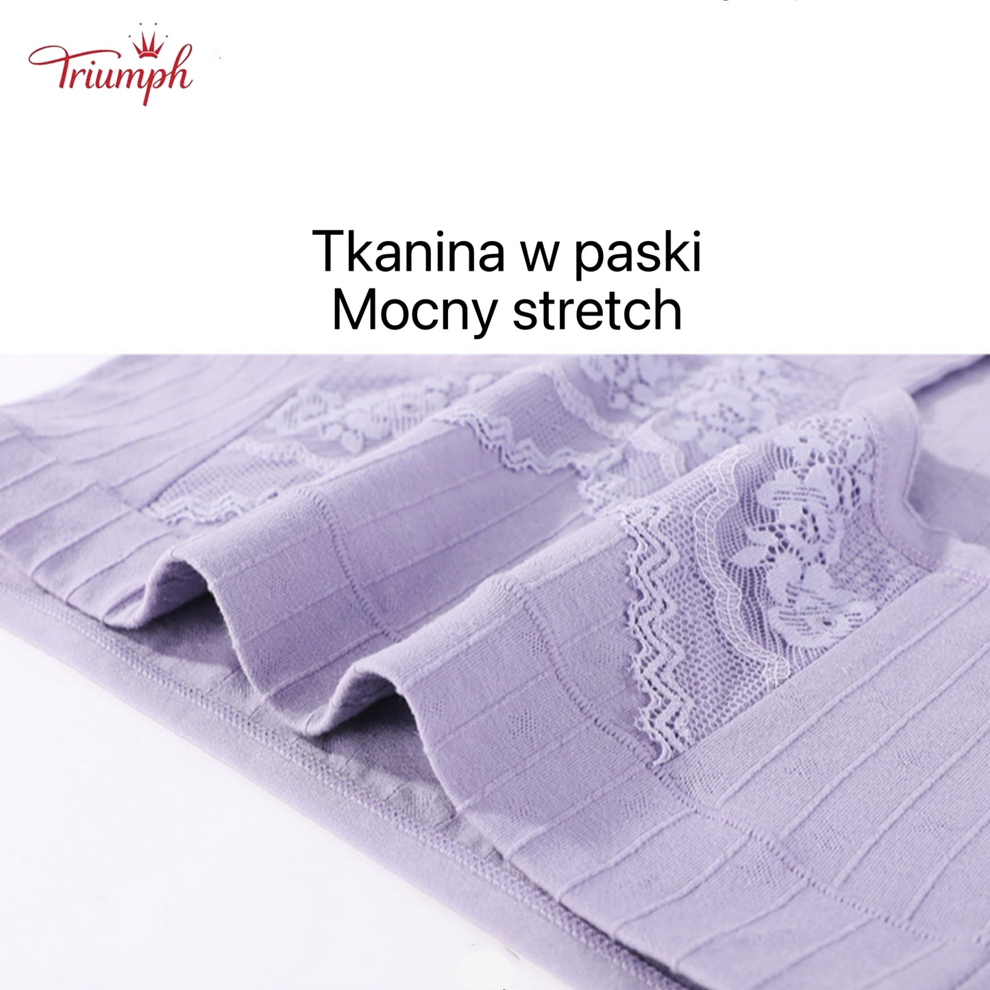 Triumph - 4 Pary Bawełnianych Majtek, Darmowa Wysyłka, Majtki w Paski, Miękkie