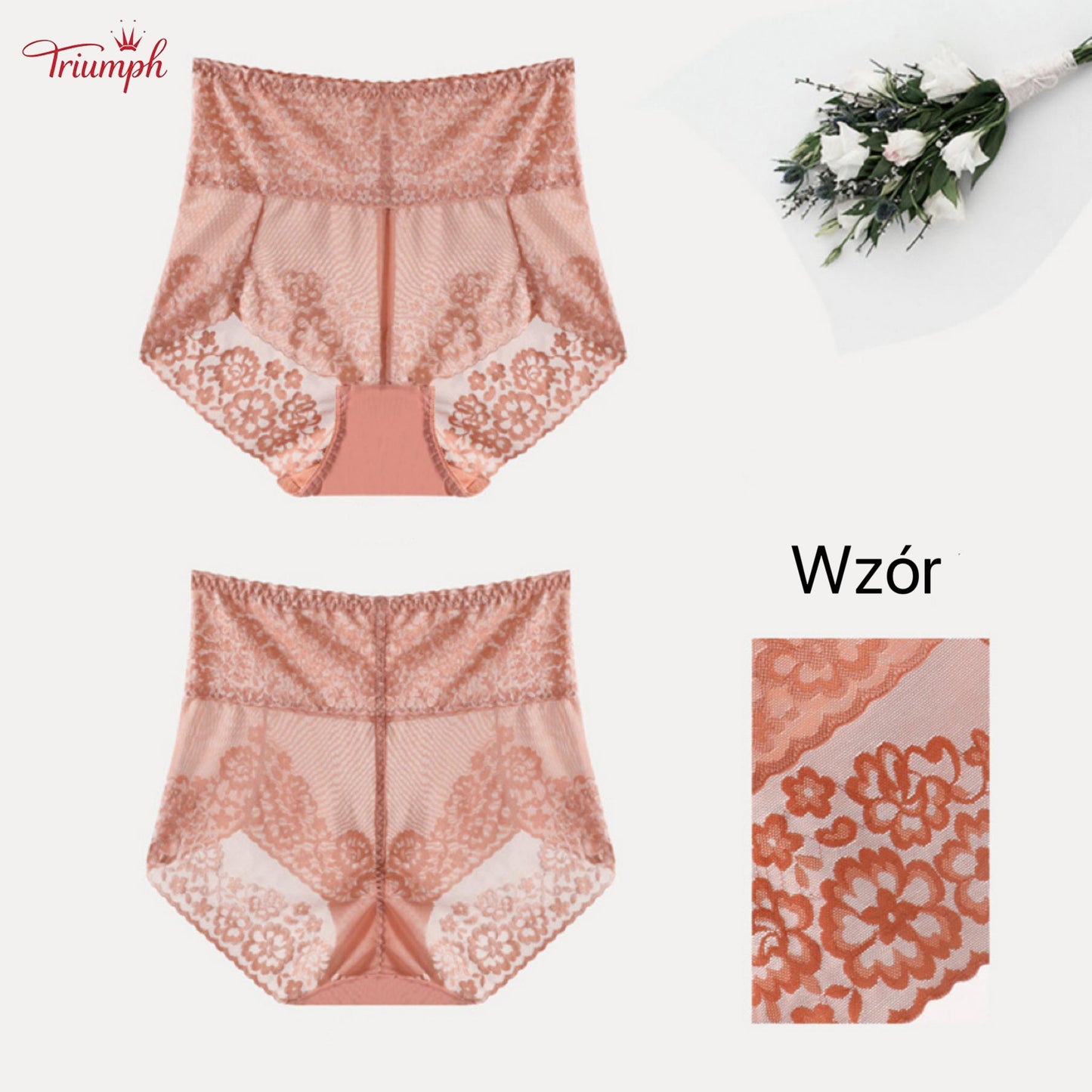 Triumph - 4-Pak Seksownych Koronkowych Majtek, Popularna Koronka, Wysoka Jakość, Darmowa wysyłka, Odpowiednie Dla Osób o Wadze 40–120 kg