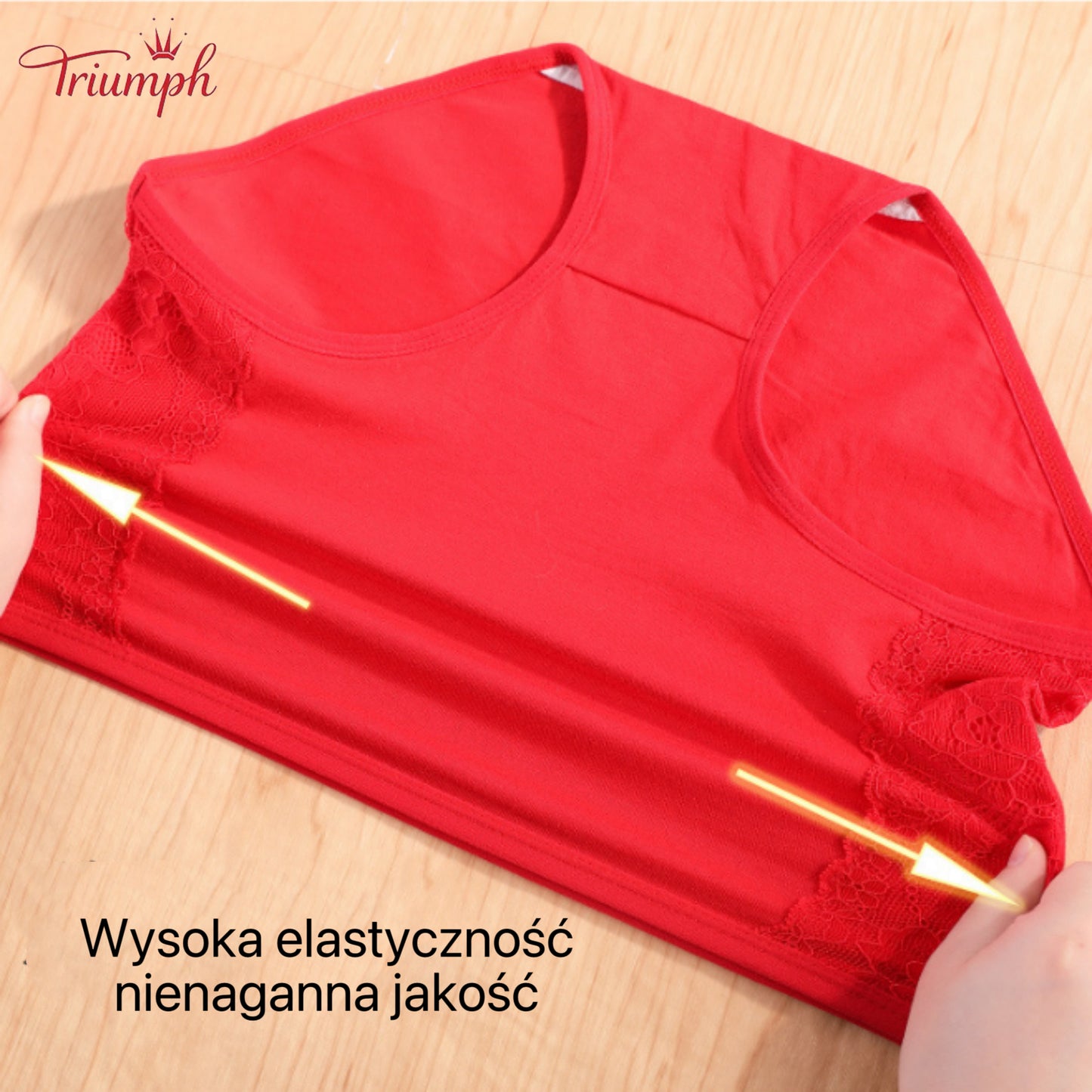 Triumph - Zestaw 4 Par Bawełnianych Majtek Premium z Wysokim Stanem, Darmowa Wysyłka, Napnij Brzuch, Podnoszenie Pośladków