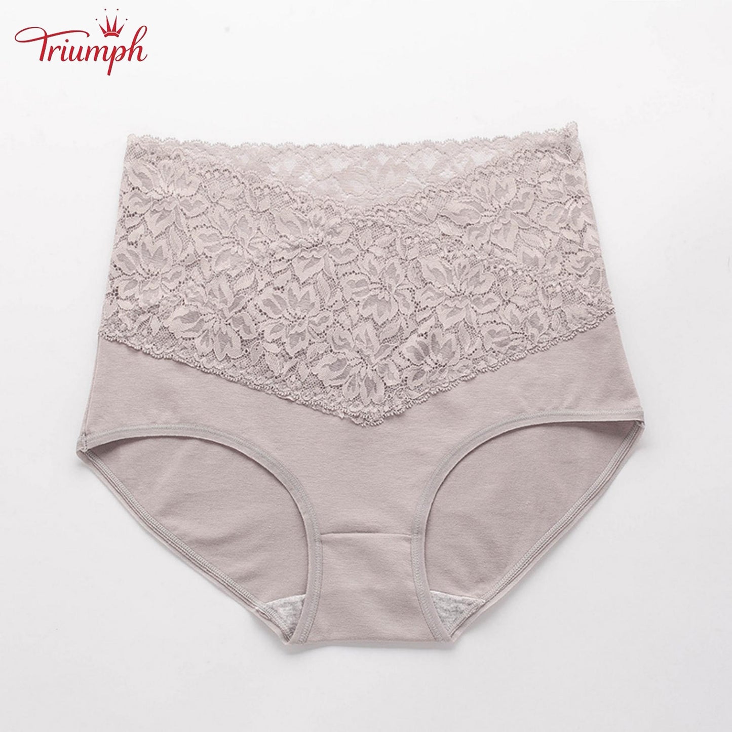 Triumph - Darmowa Wysyłka，4 Sztuki Koronkowych Majtek z Wysokim Stanem w Kształcie Litery V，Wygodne，Miękkie