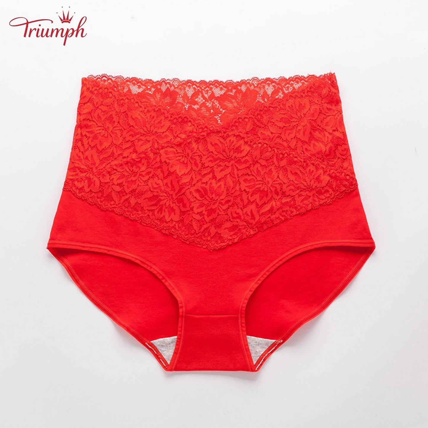 Triumph - Darmowa Wysyłka，4 Sztuki Koronkowych Majtek z Wysokim Stanem w Kształcie Litery V，Wygodne，Miękkie