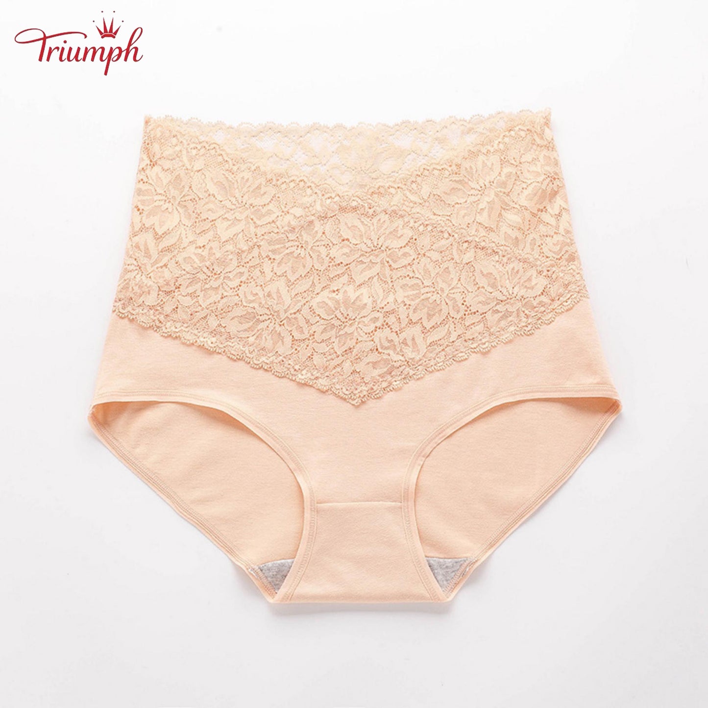 Triumph - Darmowa Wysyłka，4 Sztuki Koronkowych Majtek z Wysokim Stanem w Kształcie Litery V，Wygodne，Miękkie