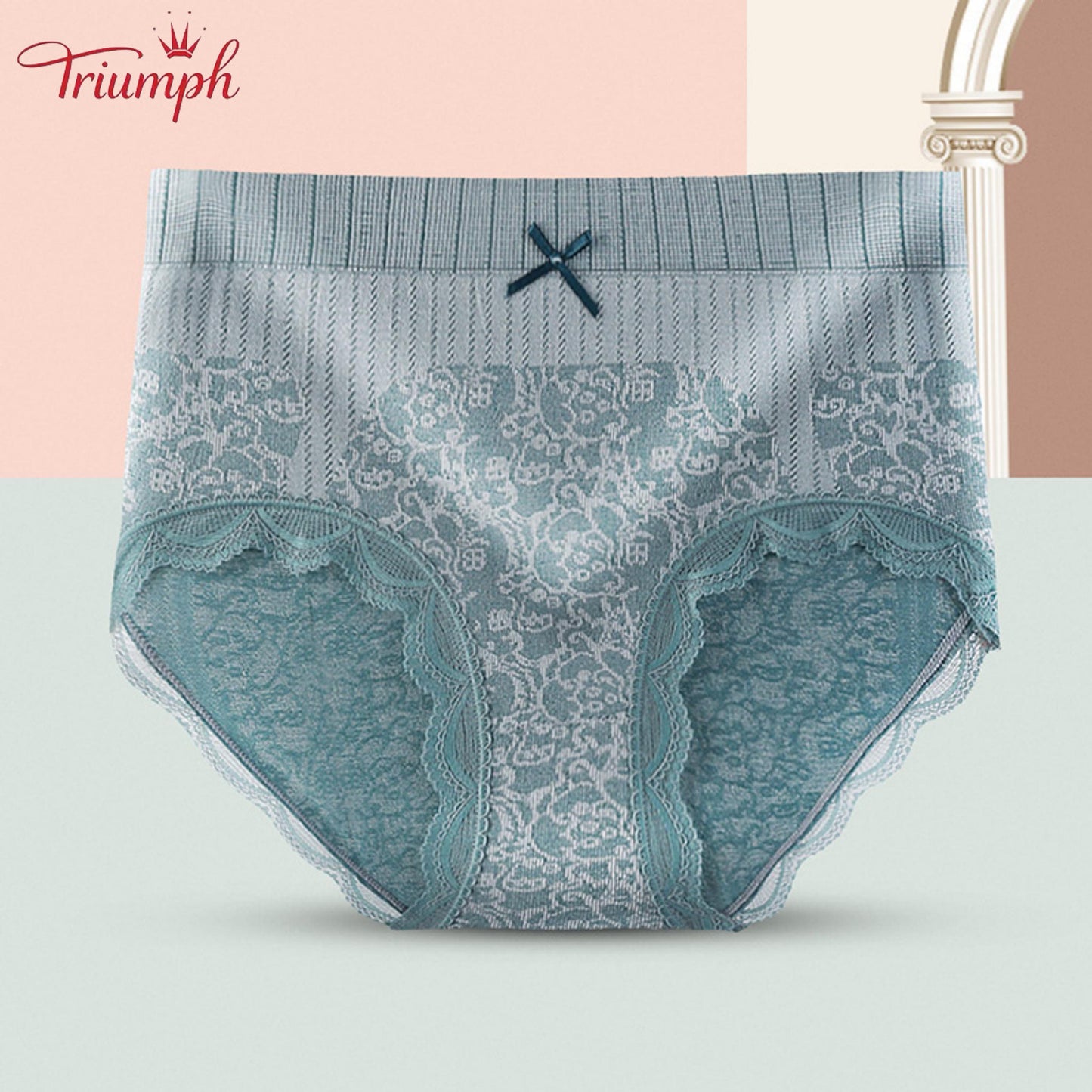Triumph - Darmowa Wysyłka，4 Pary Wygodnych, Oddychających fig z Wysokim Stanem，Koronkowe Obramowanie