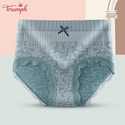 Triumph - Darmowa Wysyłka，4 Pary Wygodnych, Oddychających fig z Wysokim Stanem，Koronkowe Obramowanie