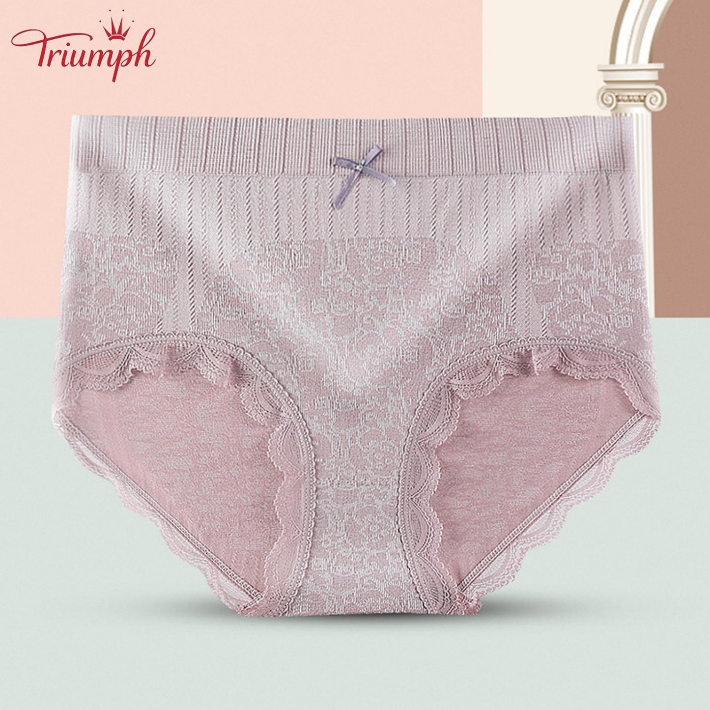 Triumph - Darmowa Wysyłka，4 Pary Wygodnych, Oddychających fig z Wysokim Stanem，Koronkowe Obramowanie