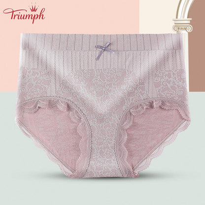 Triumph - Darmowa Wysyłka，4 Pary Wygodnych, Oddychających fig z Wysokim Stanem，Koronkowe Obramowanie