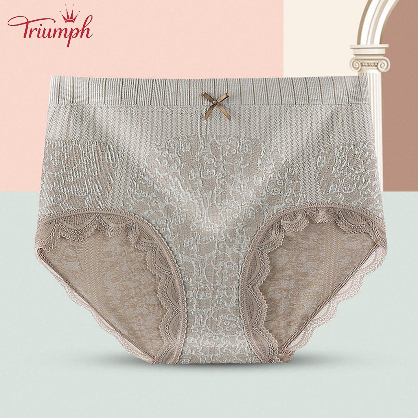 Triumph - Darmowa Wysyłka，4 Pary Wygodnych, Oddychających fig z Wysokim Stanem，Koronkowe Obramowanie