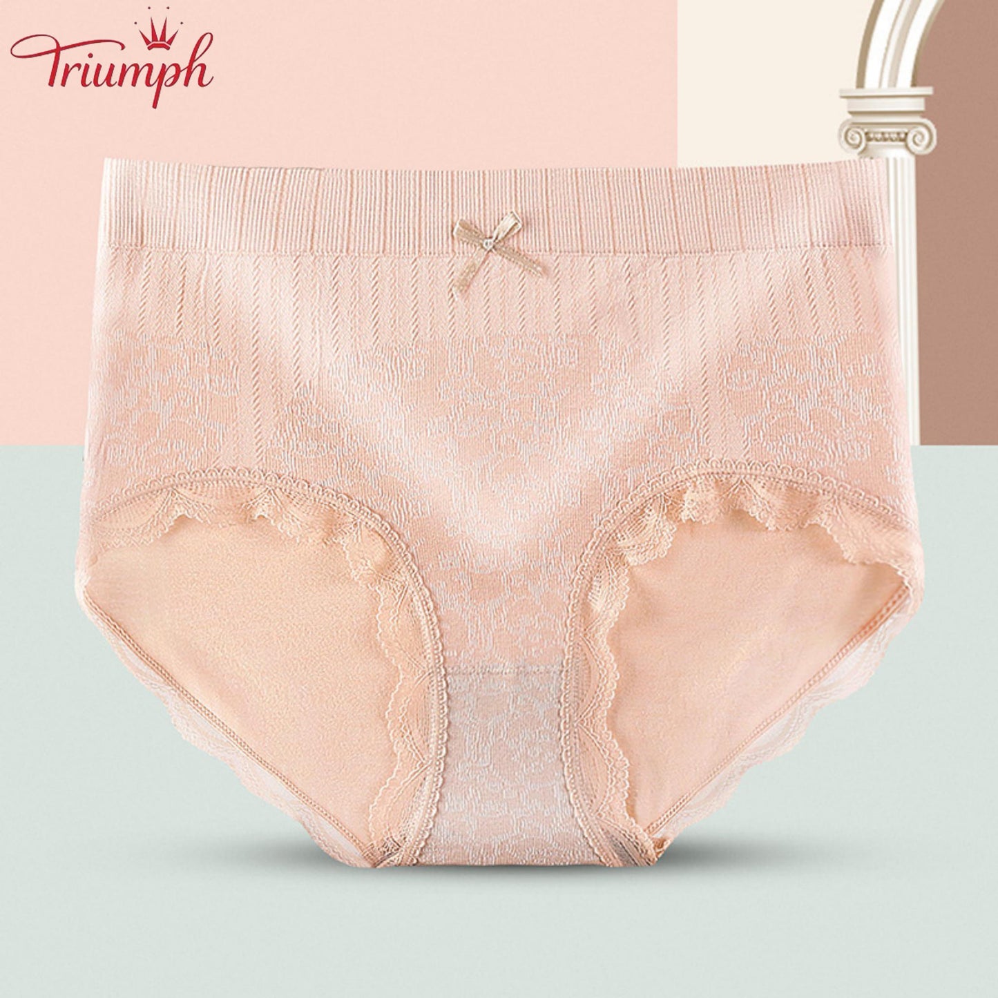 Triumph - Darmowa Wysyłka，4 Pary Wygodnych, Oddychających fig z Wysokim Stanem，Koronkowe Obramowanie