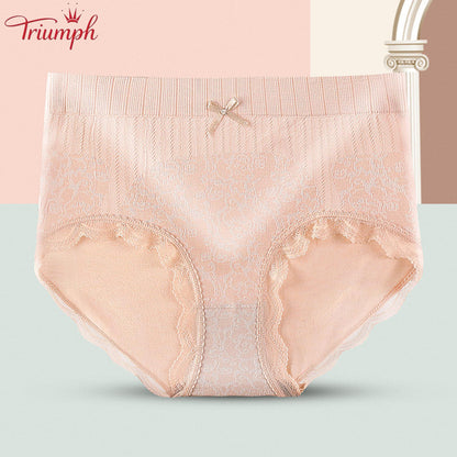 Triumph - Darmowa Wysyłka，4 Pary Wygodnych, Oddychających fig z Wysokim Stanem，Koronkowe Obramowanie