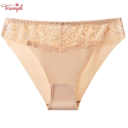 Triumph - Darmowa Wysyłka，Koronkowe Figi w Zestawie 4 Sztuki，Jedwab i Bawełna，4 Kolory，40-85 kg i Więcej