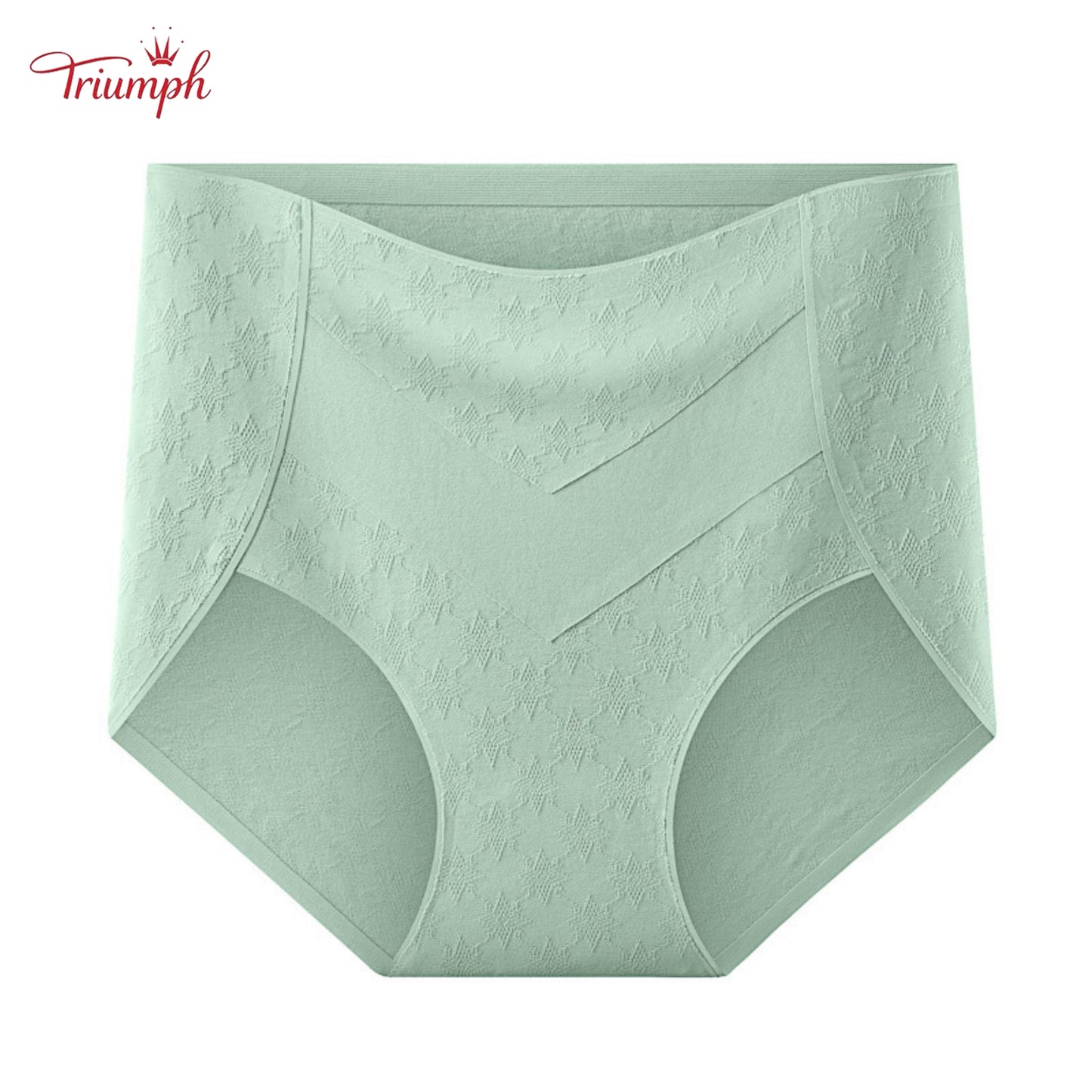 Triumph - 4 Pary Wysokiej Jakości Bawełnianych Majtek z Wysokim Stanem i Uroczym Nadrukiem w Gwiazdki, Bezpłatna Wysyłka