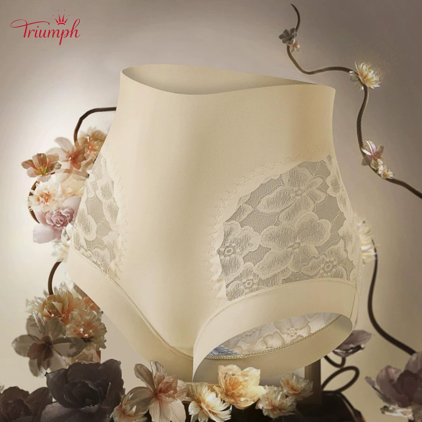 Triumph - Darmowa wysyłka. Zestaw 4 Sztuk. Wysokiej Jakości Koronkowe Majtki z Wysokim Stanem