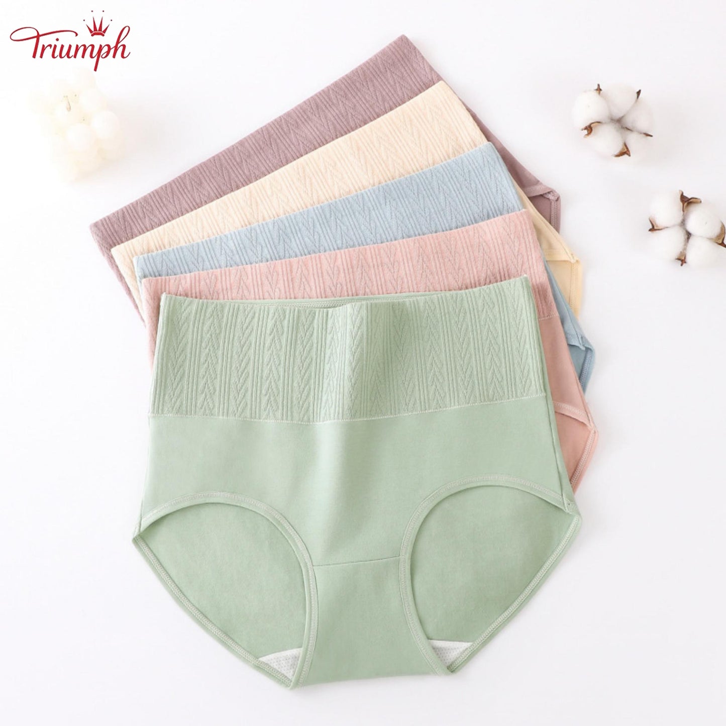 Triumph - 4 Sztuki Bawełnianych Majtek, Modelujących Brzuch, Podnoszących Pośladki, Darmowa dostawa