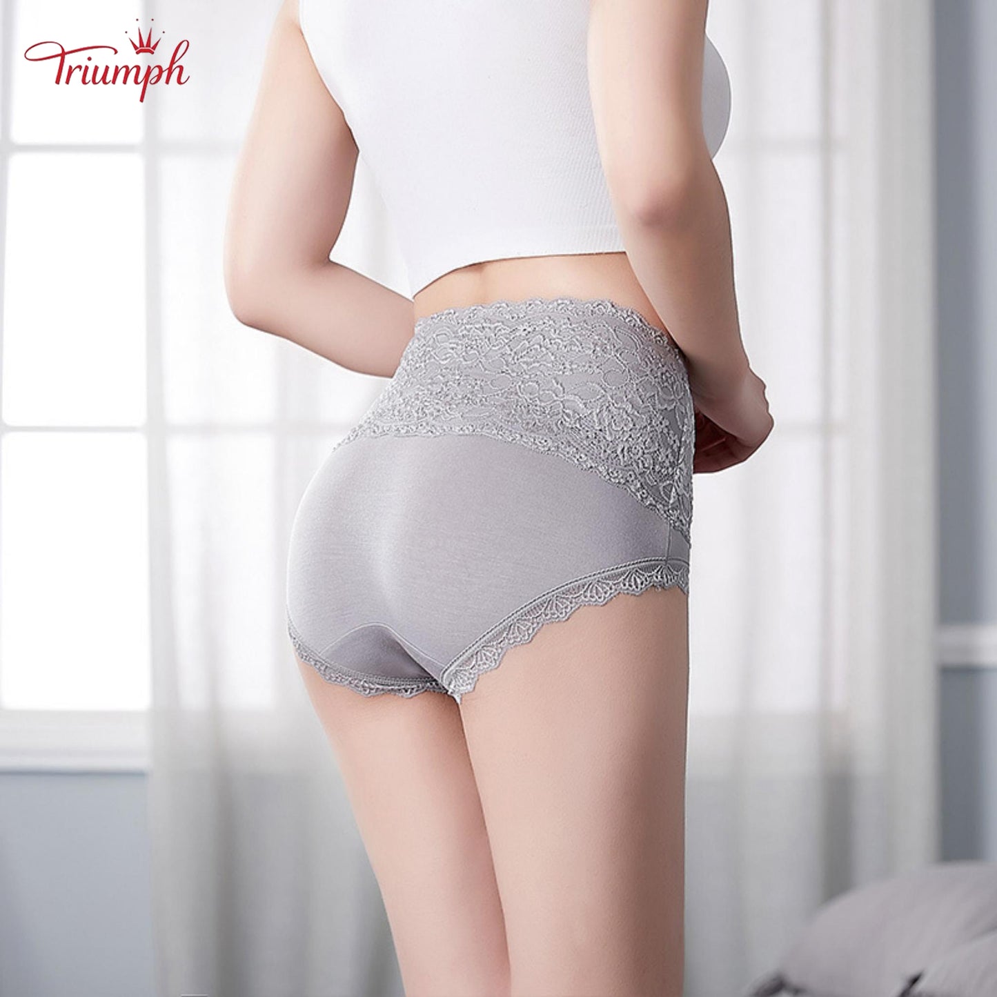 Triumph - Darmowa Wysyłka. 4 Sztuki Wysokiej Jakości Koronkowych Majtek. Wygodne i Miękkie