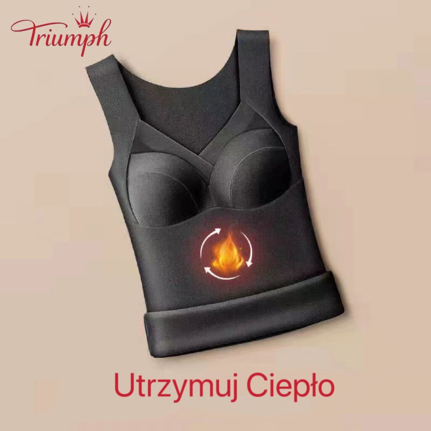 Triumph  3-pak Bielizny Termoaktywnej, Dodatkowo Aksamitnej, Utrzymuj Ciepło, Super Rozciągliwej, Z Wkładką na Klatkę Piersiową