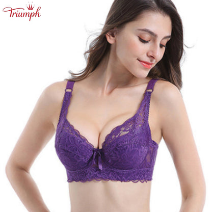 Triumph - Darmowa Wysyłka，3-Pak Koronkowego Biustonosza Push-Up，Lekkie i Oddychające